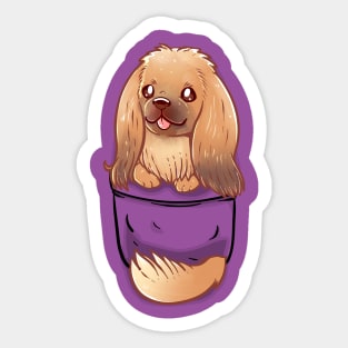 Pocket Cute Pekingese Dog Sticker